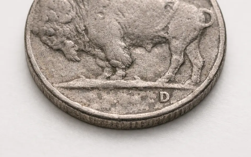 Close-up visual clues that help distinguish buffalo nickel dates